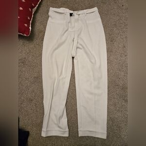 Stylish White Straight Leg Pull On Pants 14